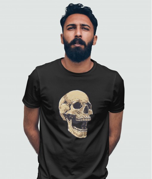 Мъжка тениска с щампа Готика Head of skull